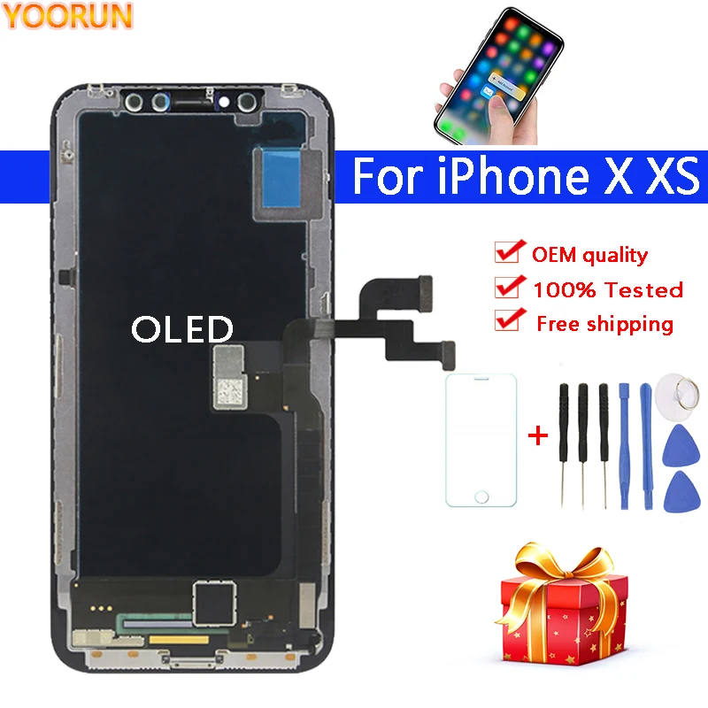 5 8 &quotAAA +++ для iPhone XS X ЖК дисплей GX жесткий OLED сенсорный экран дигитайзер в сборе