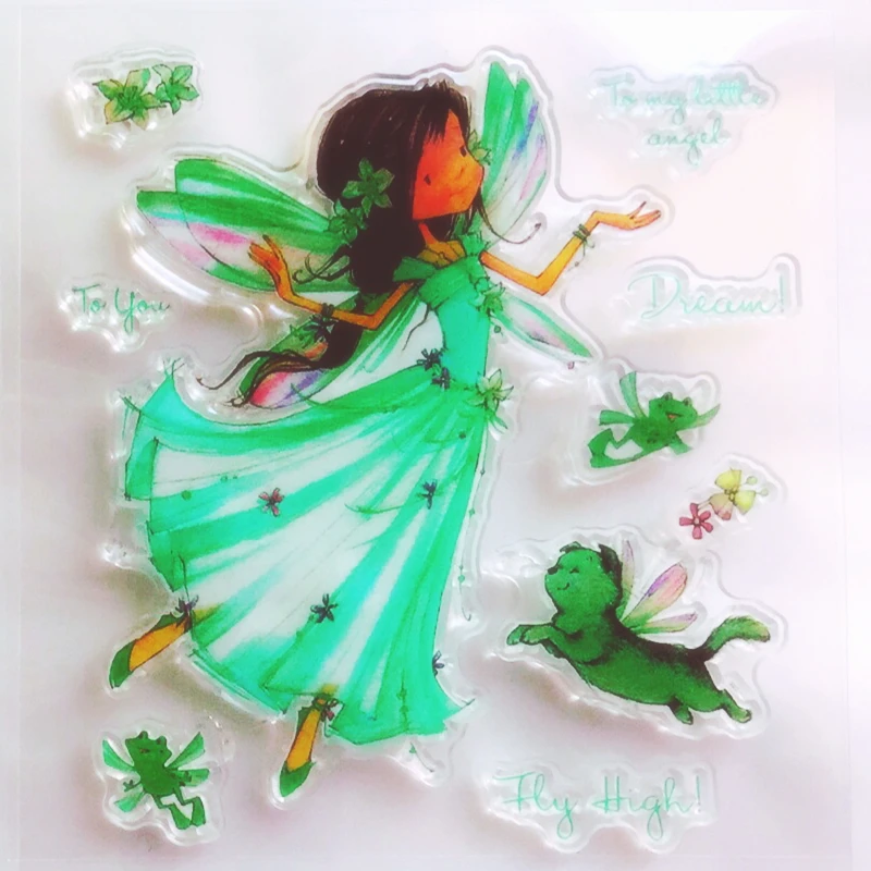 

YLCS377 Fairy Silicone Clear Stamps For Scrapbooking DIY Photo Album Cards Decoration Transparent Stamp Craft Clear Stamp New