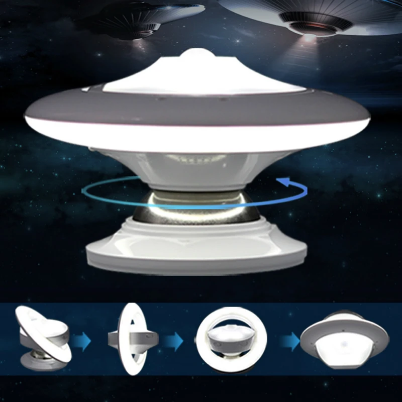 Светодиодный ночник UFO вращающийся на 360 градусов перезаряжаемый для спальни