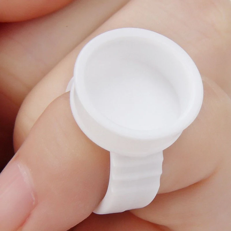 100 шт. клей для наращивания ресниц кольцо наклеивания палитра в футляре