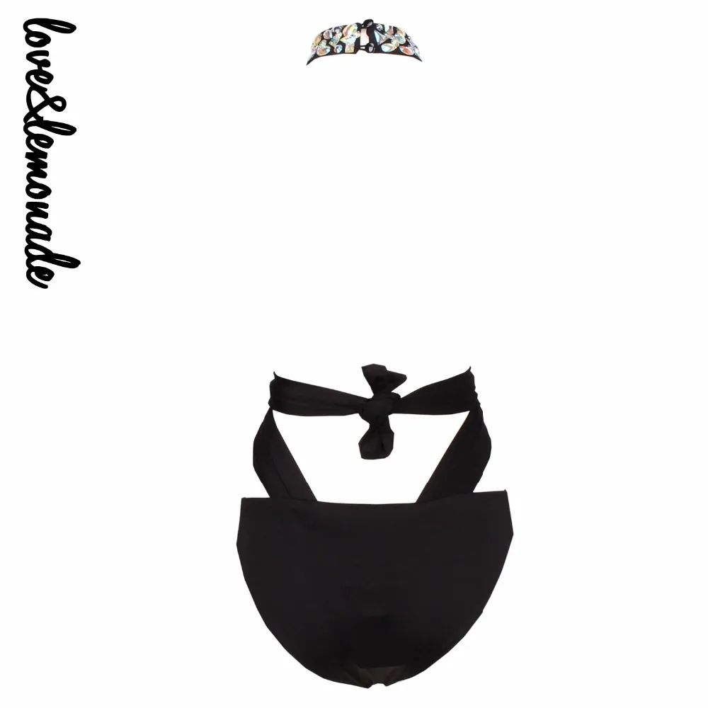 Боди LOVE & LEMONADE с регулируемыми бретелями и бусинами черный/синий TB 9315|bodysuit black|strap