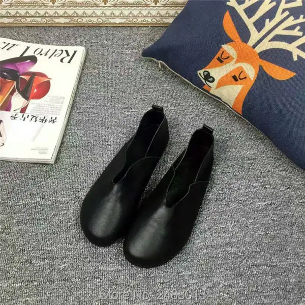 SexeMara New Fashion Forest style Genuine Leather Women shoes soft Cowhide female Casual Shoes size 34-40 6 Colors Free shipping