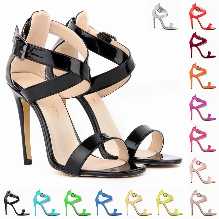 Zapatos mujer 2019 женские сандалии ремешок с пряжкой полиуретан на высоком каблуке 11 см