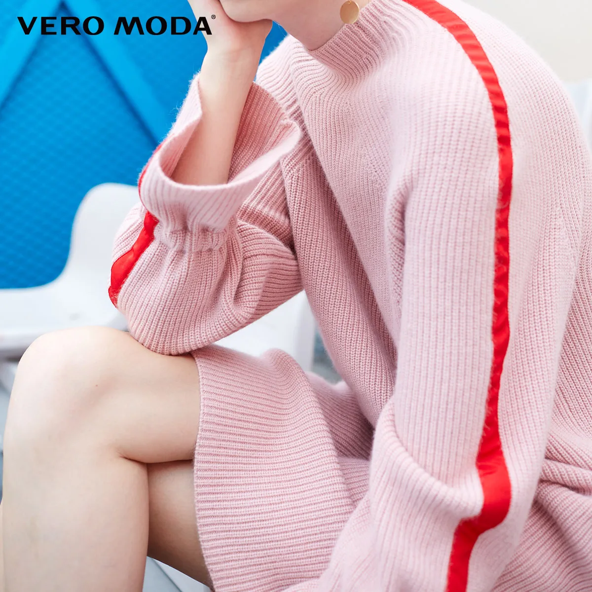 Vero Moda шерстяное платье с высоким воротником и роговыми рукавами | 318446505|Женские