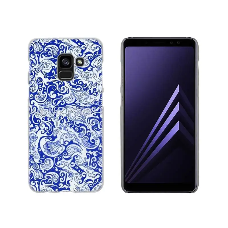Китай(материк) Цветочный Узор Жесткий чехол для Samsung Galaxy A7 A6 A8 плюс A9 A3 A5 A30 или A20 A50 A60 A70