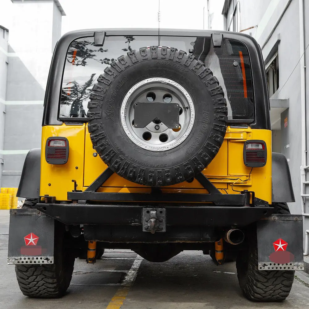 2 Tailight защитный чехол флаг США-никогда не ржавеет подходит 1997-2006 для Jeep Wrangler YJ TJ |