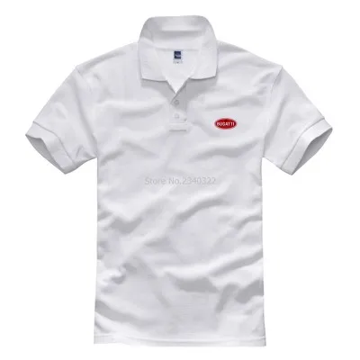 Новинка рубашки-поло Bugatti с коротким рукавом для фанатов гоночных машин