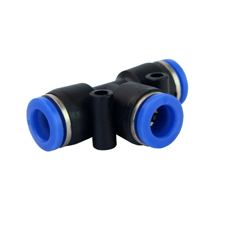 4mm/6mm/8mm/10mm/12mm/14mm/16mm PE Series Plastic Pneumatic Air Straight T Type Quick Fittings Push In Connector | Обустройство дома