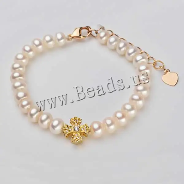 Free shipping!!!Freshwater Cultured Pearl Bracelet Sexy Jewelry Freshwater brass lobster clasp with 5cm extender chain | Украшения и