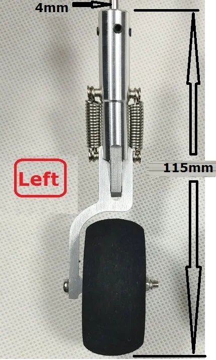 115mm left 4mm hole Металлическая основная посадочная Шестерня для DIY RC самолетов с различными опциями - Цвет: 115mm left 4mm hole