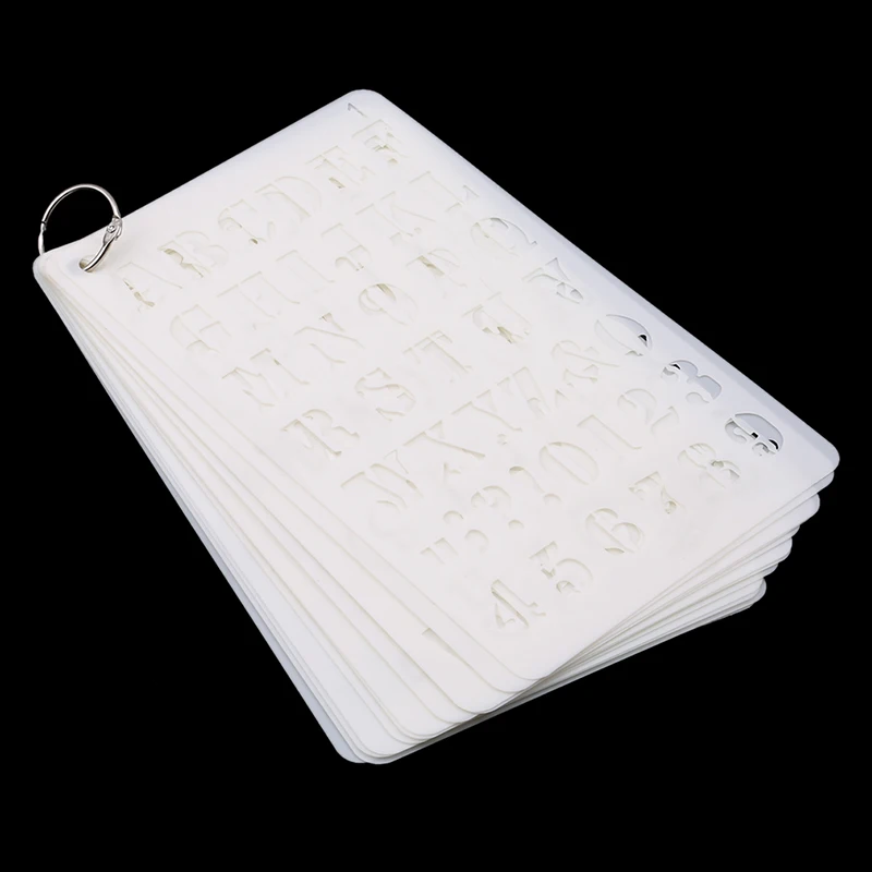 12 шт./компл. трафареты с буквами и цифрами алфавит трафарет для A5 Bullet Journal