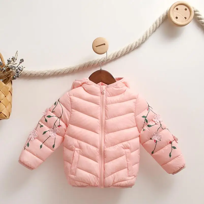 Зимнее пальто для маленьких девочек куртка с длинными рукавами хлопковая