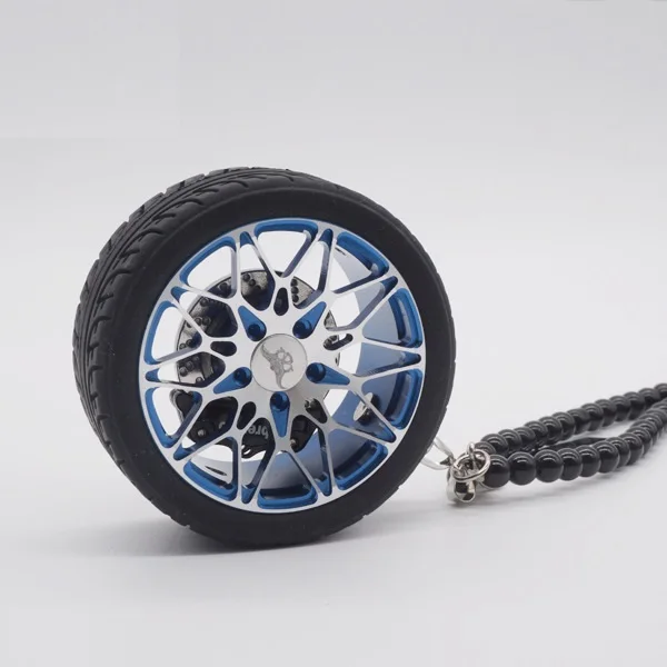 Tire Blue Высококлассные автомобильные тюнинг обода колеса брелок Авто турбо брелок JDM с дисковым тормозом HellaFlush заднее зеркало кулон алюминий - Название цвета: Tire Blue