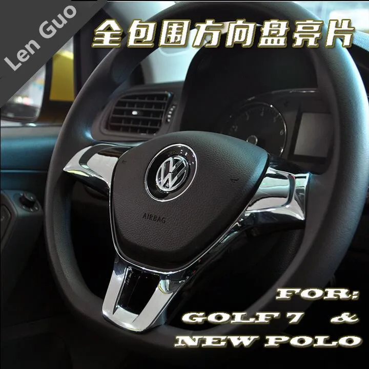 GR SW3 руль украсить блестящий подходит для VW Volkswagen Golf 7 MK7 2014 2015 Аксессуары POLO Тюнинг