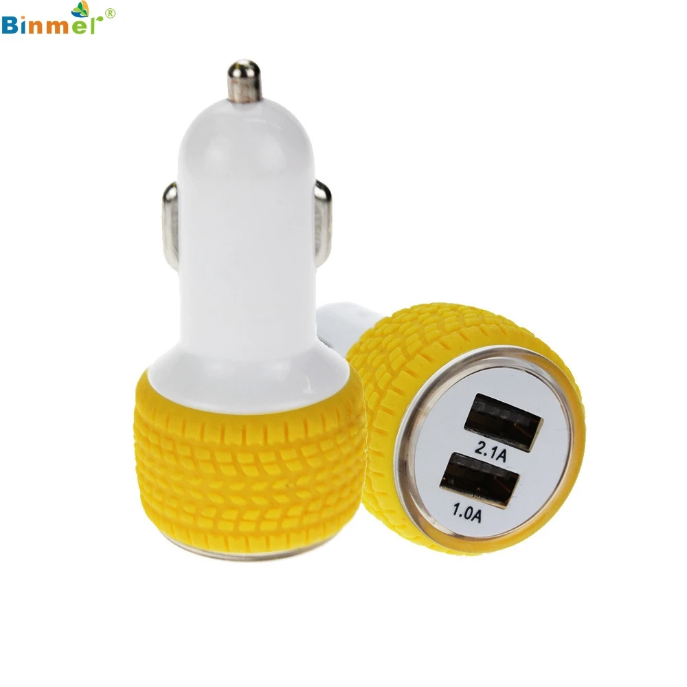 Binmer 2019 новое автомобильное зарядное устройство с двумя USB портами и светодиодной