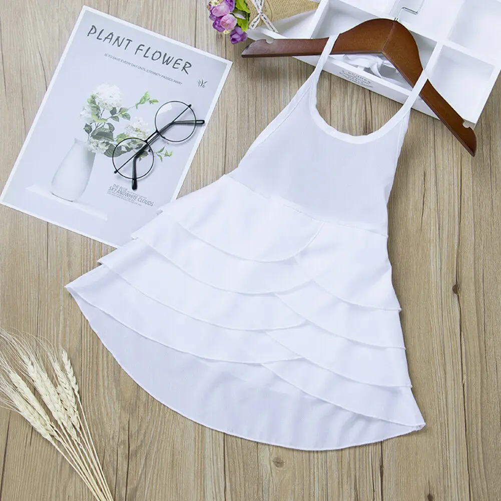 Платье для маленьких девочек Праздничное пляжное платье подружки невесты с