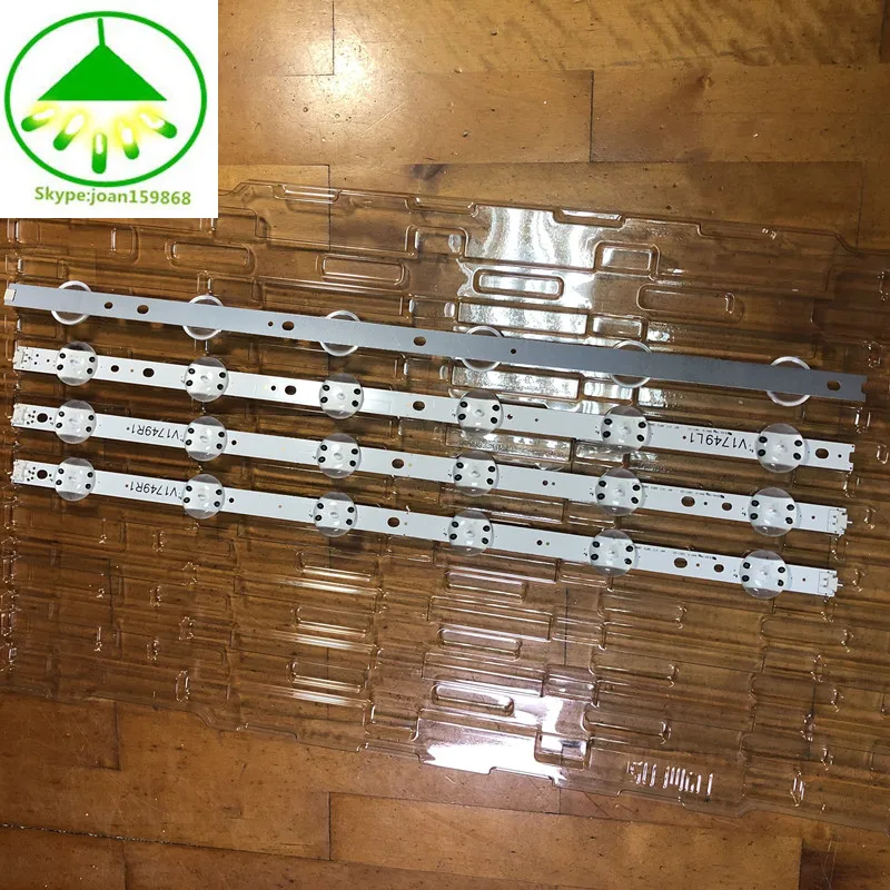 Новый комплект хорошее качество 8 шт. светодиодных лент для LG 49UV340C 49UJ6565 49UJ670V V17 49 R1