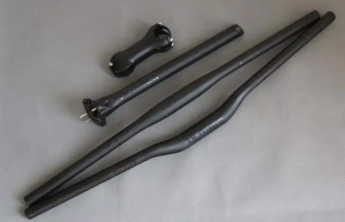 УГЛЕРОДНЫЙ руль подседельный штырь stem groupset riser согнутый плоский углеродный