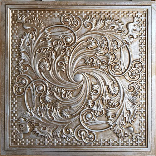 antique tin copper Искусственная потолочная плитка античный олово цвет Декор потолочные панели PL62 - Цвет: antique tin copper