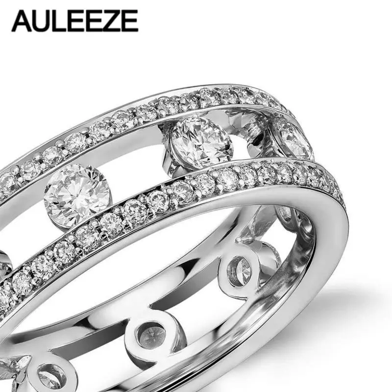 Романтическое обручальное кольцо для женщин Gala Lab Grown Diamond Eternity 14K 585 Белое золото с