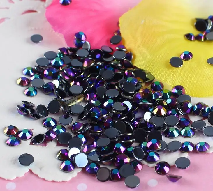 Блестящие фиолетовые стразы с плоской задней поверхностью 2 мм 3 4 5 6 цвета