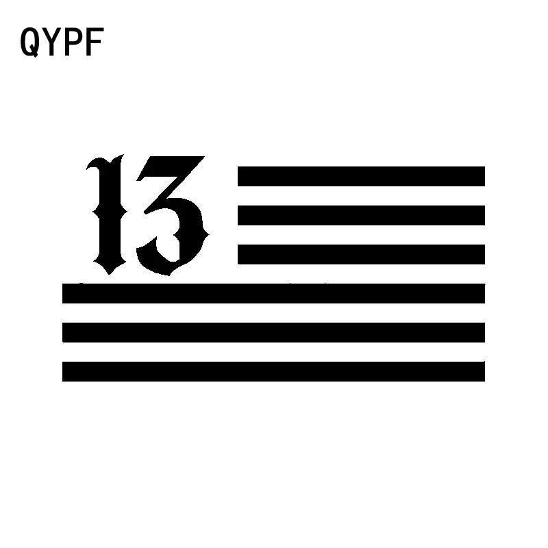 QYPF 15 см * 8 Модный американский флаг 13 звезд Виниловая наклейка для стайлинга