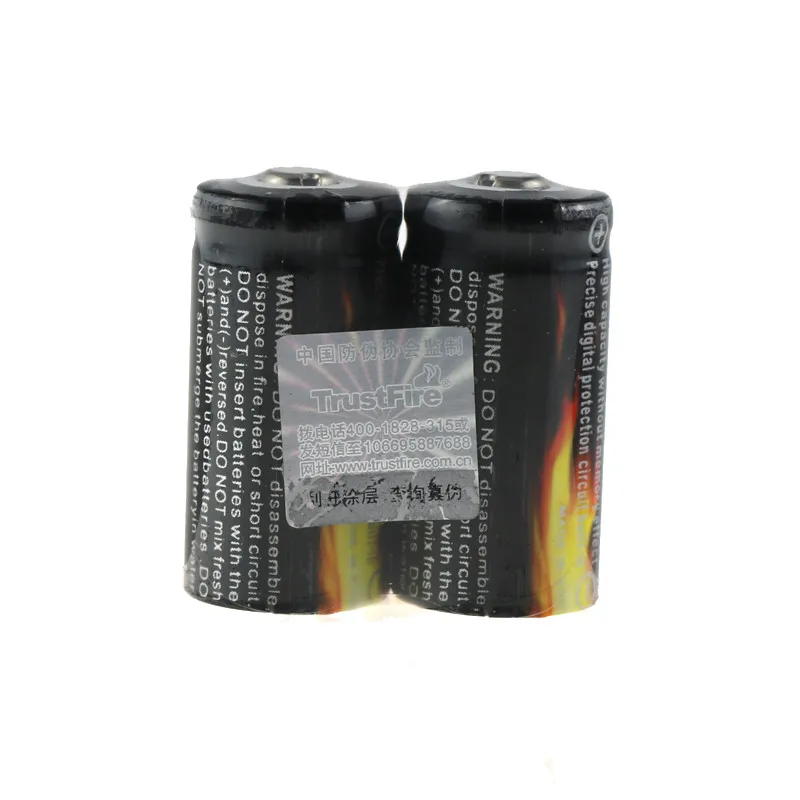 2 шт. Trustfire TF 16340 CR123A батарея 3 7 V 880mAh литий-ионная аккумуляторная для светодиодных