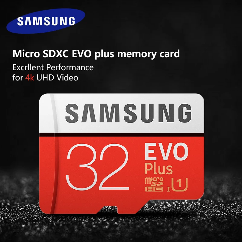 Samsung 32 Гб 64 Гб Micro SD карта памяти EVO Plus 128 ГБ 256 Гб класс 10 TF карта C10 SDHC/SDXC UHS-1 Sdcard Carte sd tarjeta