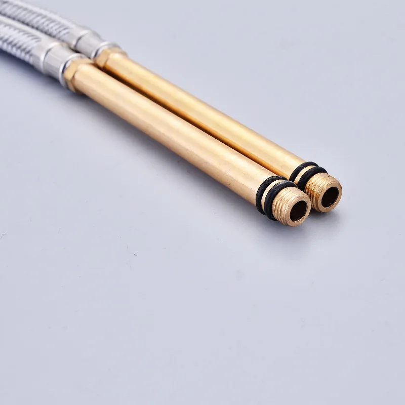 

New Plumbing Hoses Hot And Cold Water Inlet Hose Long Rod Steel Wire Mixed Wire Tip Explosion-Proof Metal Hose