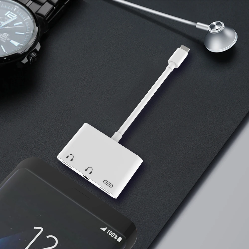 Цифровой аудиоконвертер с разъемом Aux USB C и портом типа на 3 5 мм зарядным c для