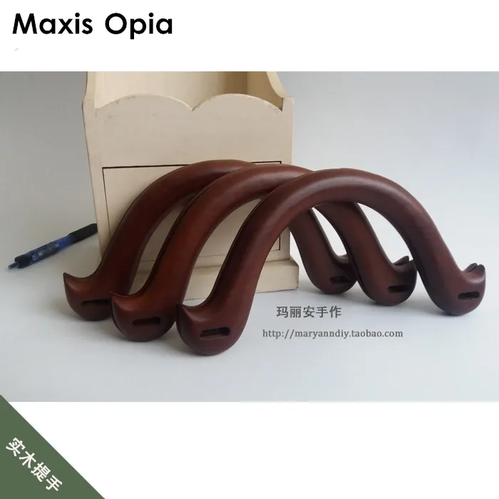 

1 пара = 2 штуки, изготовление на заказ вашего собственного деревянного кошелька с ручкой, ручки из темного дерева 22*11 см для ремонта сумки руч...