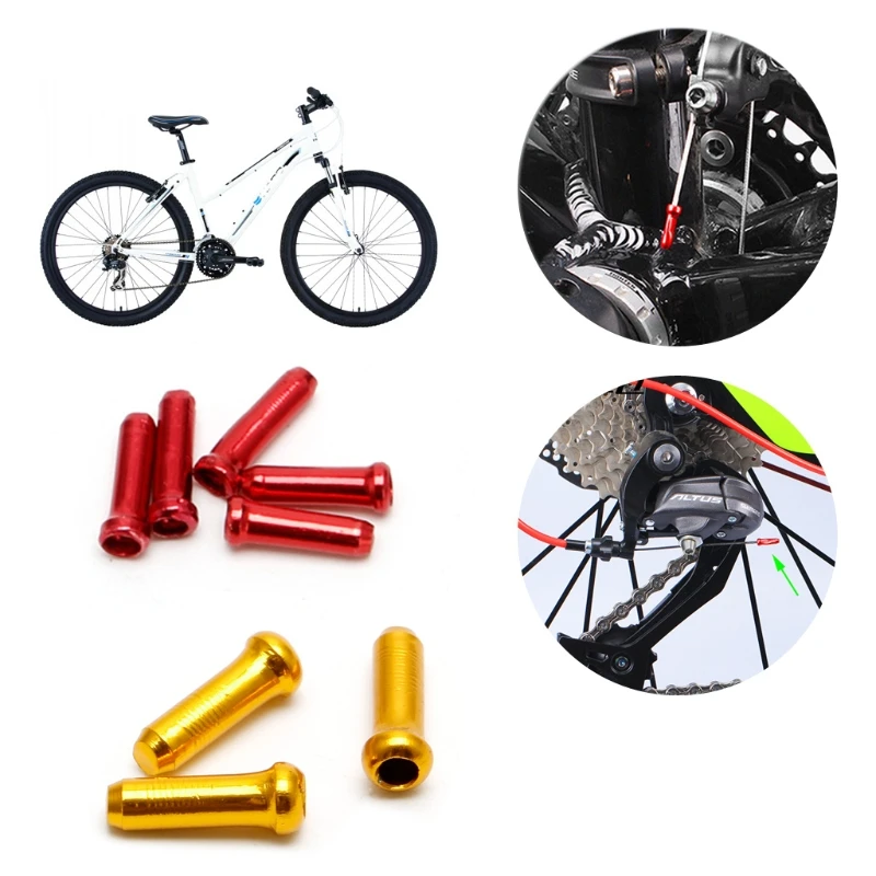 30 шт. набор 7 Цвета тормозного троса конец Кепки кабель Запчасти Алюминий MTB