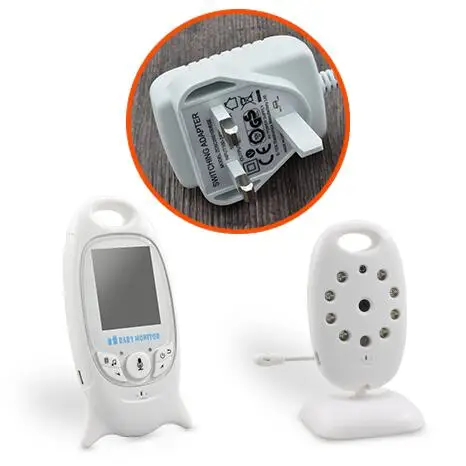 UK Plug Беспроводной Детский монитор 2 дюймов BeBe Baba электронная няня Радио Видео няня камера ночного видения контроль температуры VB601 - Цвет: UK Plug