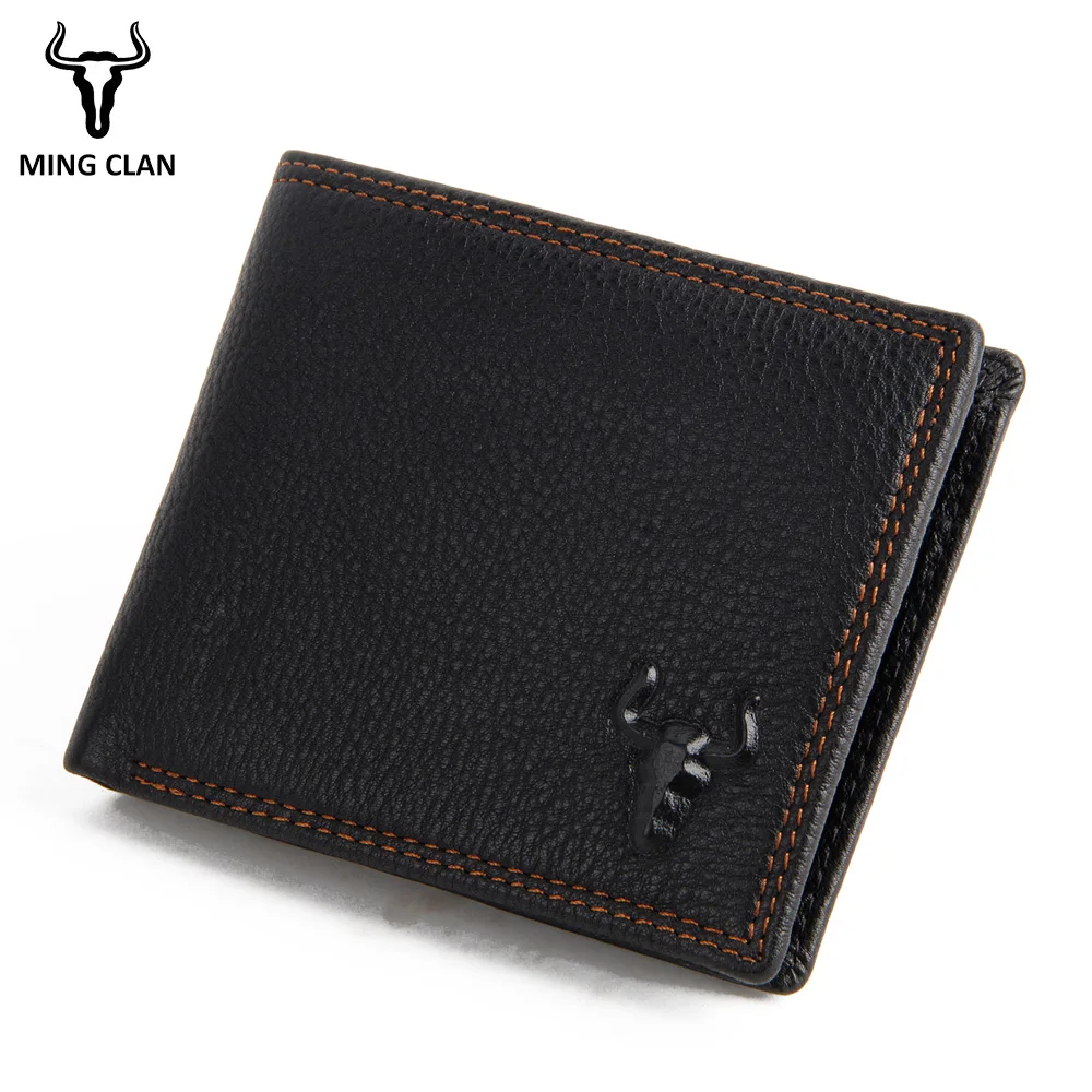 Small Slim Mini Fashion Genuine Leather Men Wallet Male Purse Thin Perse Walet Cuzdan Vallet Money Bag Document For Card Holder