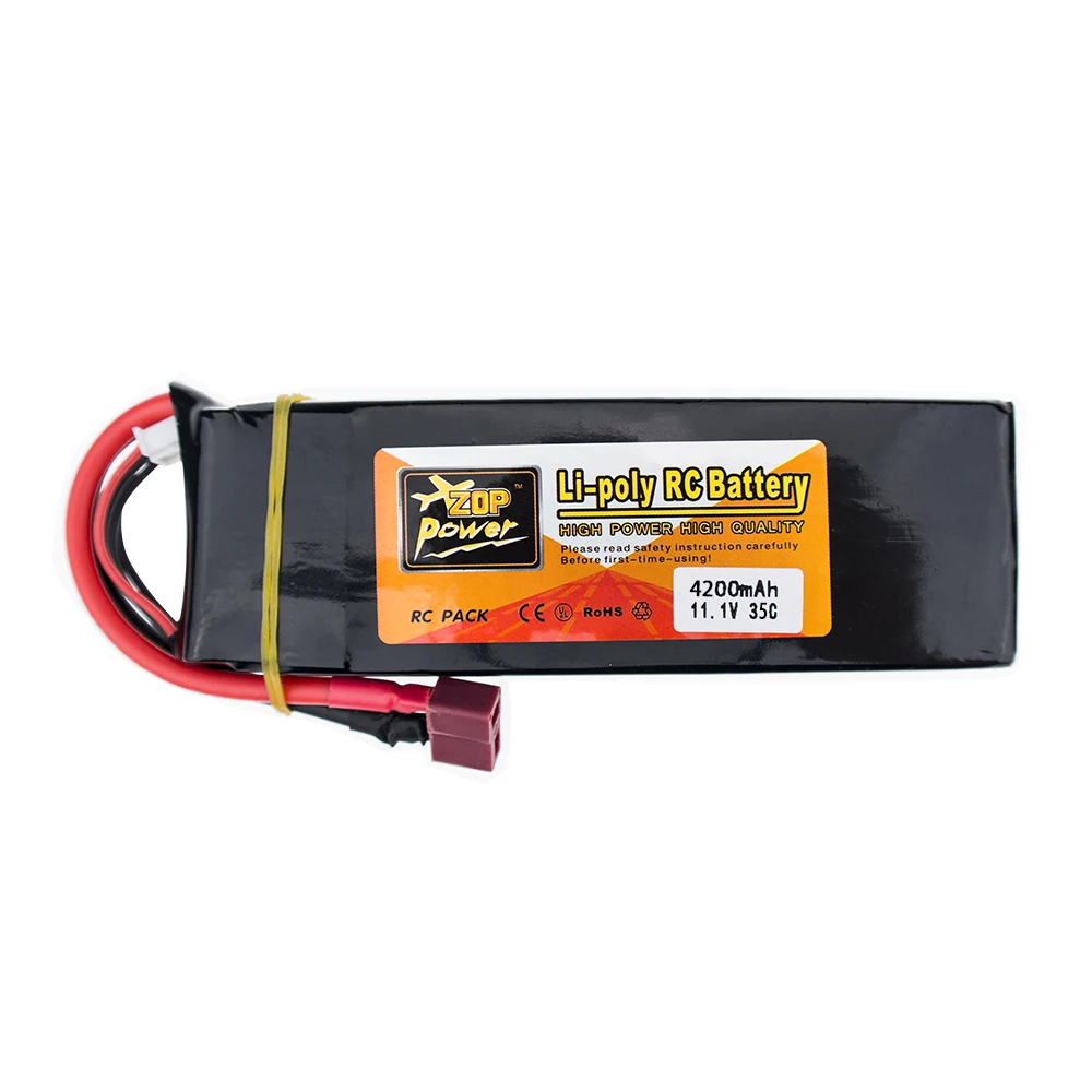 Zop Power 11 1 В 4200 мАч с европейской вилкой зарядное устройство 3S 35C LiPo батарея XT60 или T