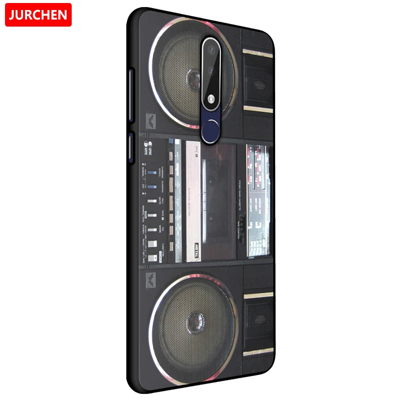Мягкий силиконовый чехол JURCHEN для Nokia 3 1 Plus черный с 3D рисунком Plus|Бамперы| |
