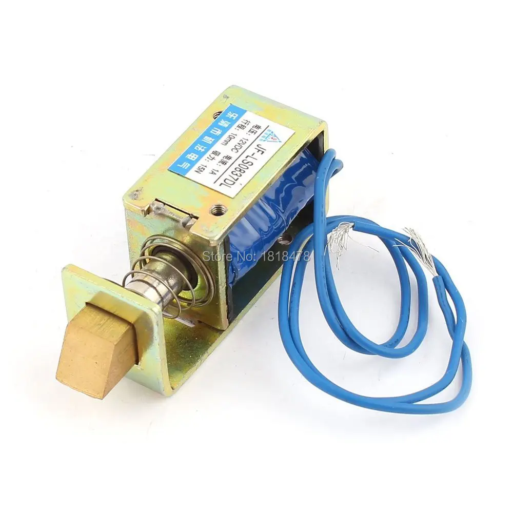 

JF-S0837DL DC 6V 12V 24V 1A 10mm Stroke 15N Force Open Frame Type Solenoid for Electric Door Lock
