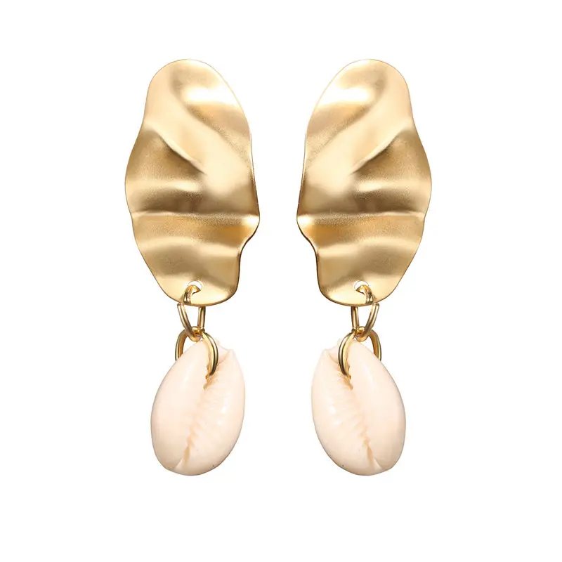 Женские Висячие серьги в виде ракушек Boho модные геометрические летние женские