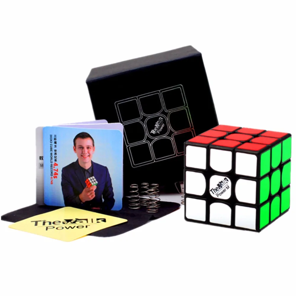 Кубик Cuberspeed QiYi Valk 3 Power 3X3 черный MoFangGe магнитный скоростной кубик valk3 power M