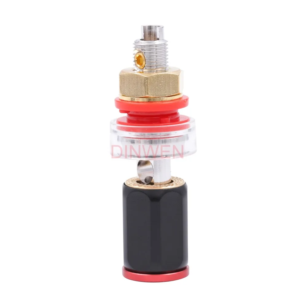 Rhodium Plated Brass Speaker Binding Post Cable Terminal Female Amplifier Banana Jack Connector Socket Screw Lock Hifi Audio DIY |