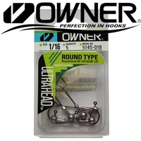 authentic owner lead hooks 5145 jig bait barbed hook sharp high strength single hook for soft bait 1 8g 3 5g 7g 10g anzol pesca
