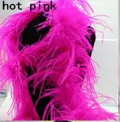 hot pink Новое поступление! 2 м/лот костюмы боа из страусиных перьев/отделка для вечерние/костюм/шаль/Ремесло 26 цветов - Цвет: hot pink