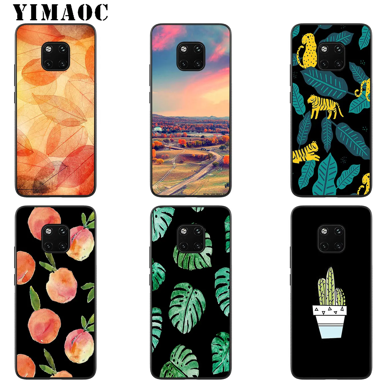 YIMAOC Мягкий силиконовый чехол для телефона с листьями цветами суккулентами Huawei Mate