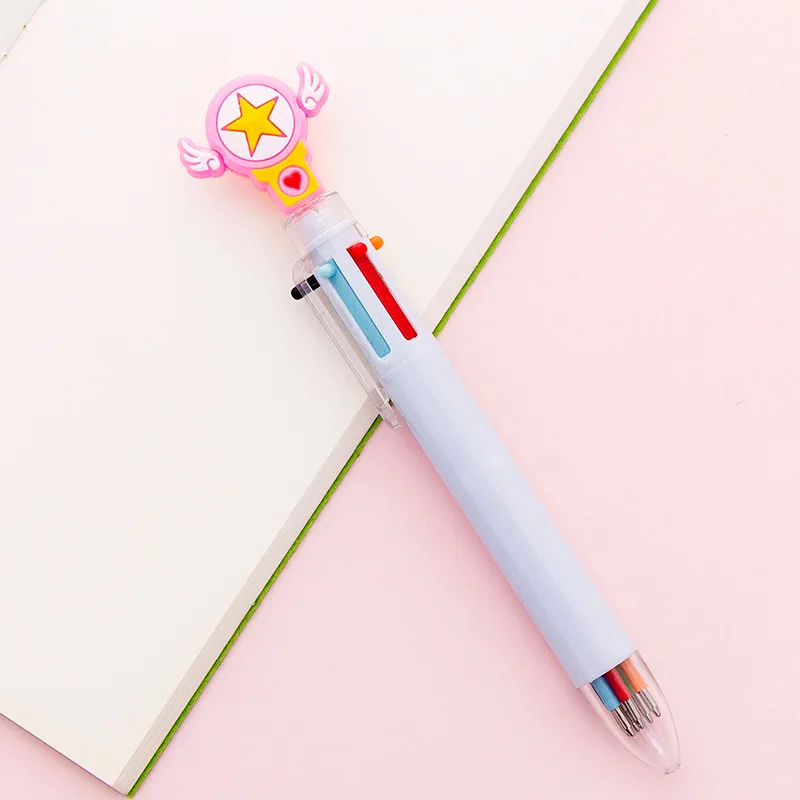 Kawaii розовый единорог 6 цвета, шариковая ручка для девочек; детская одежда для сна розового цвета с сердцем "," Сова "," кошка "Поросенок ручки канцелярские милые офисные школьные принадлежности, блокноты - Цвет: blue star