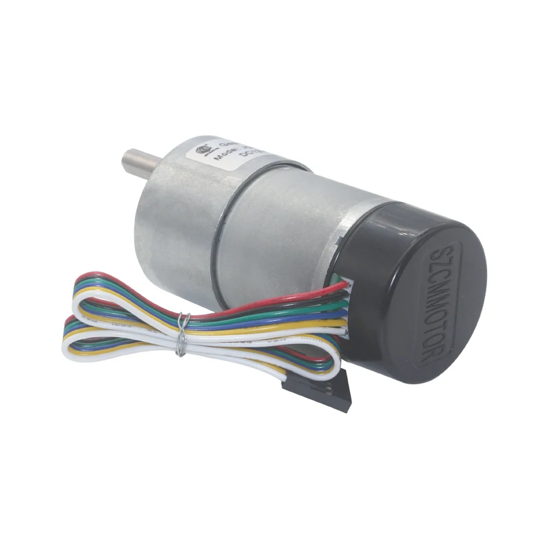 12V 24VDC 7-1600 об/мин с ультратонкой оправой 37 мм Шестерни коробка с большим вращающим моментом эксцентриковый вал Шестерни двигатель зал кодировщик Шестерни ed моторы с защитным колпачком