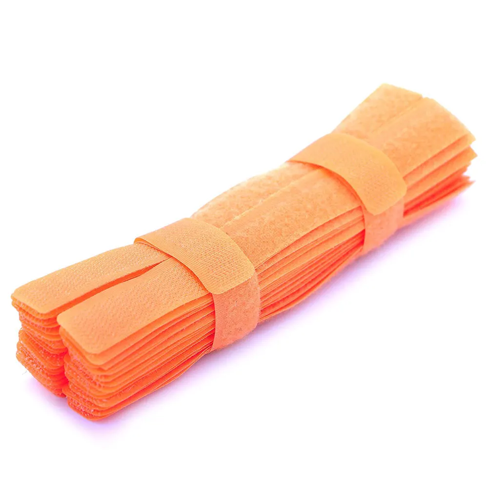 Orange 100 шт. кабельные стяжки многоразовые крепежные кабельные стяжки кабельные ремни полоски проводной Органайзер шнур веревочный держатель для ноутбуков ПК ТВ аксессуары - Color: Orange