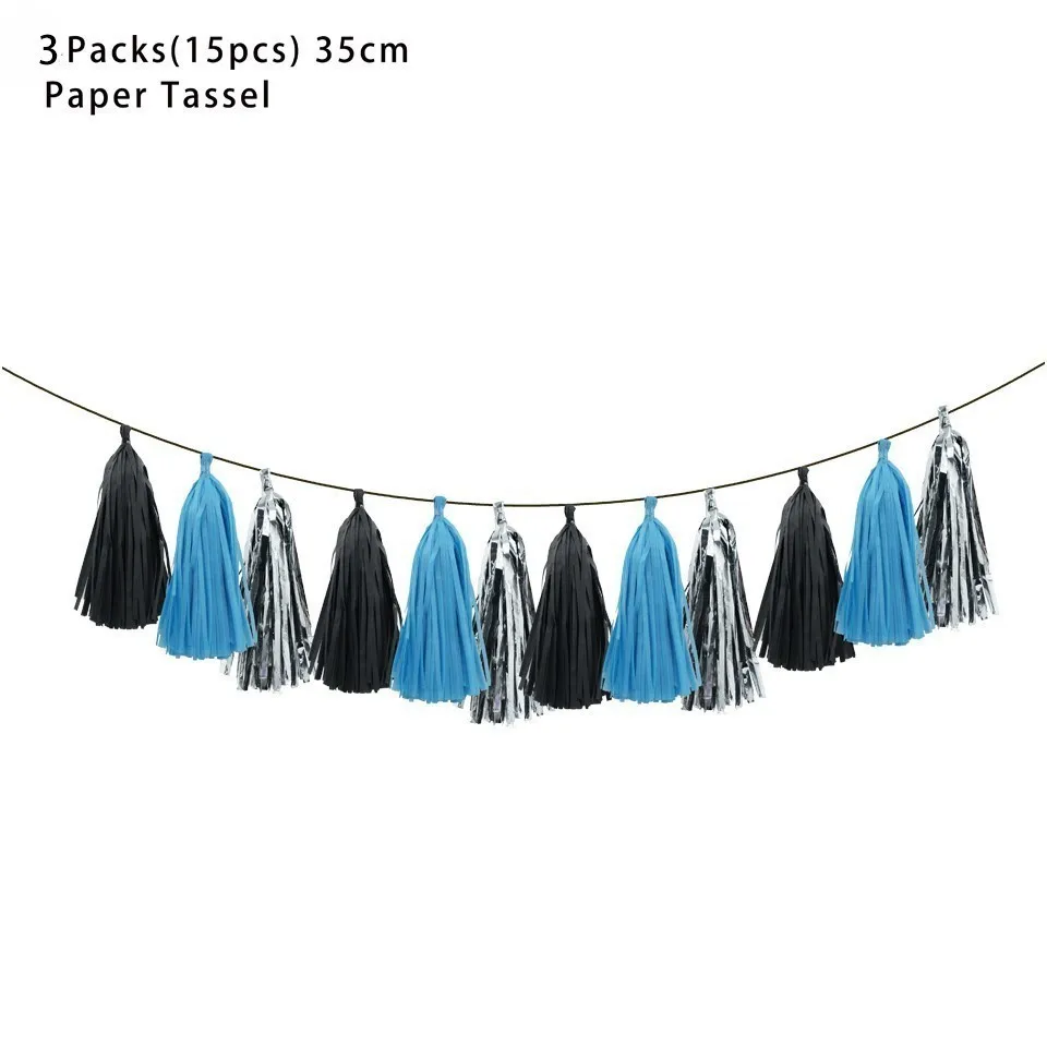 black blue silver Космический набор, Вселенная Галактика, покрытые фольгой шары космонавты и ракеты, баннеры, воздушные шары на день рождения для мальчиков, детские игрушки, принадлежности для душа - Цвет: black blue silver