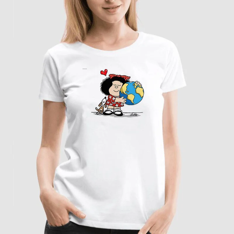 Pkorli PAZ Mafalda футболка женская летняя хлопковая с коротким рукавом Quino Женская