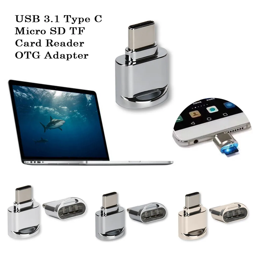 Металлический USB 3 1 Type C Micro SD TF кардридер OTG адаптер для Sam sung Galaxy S8 Прямая поставка