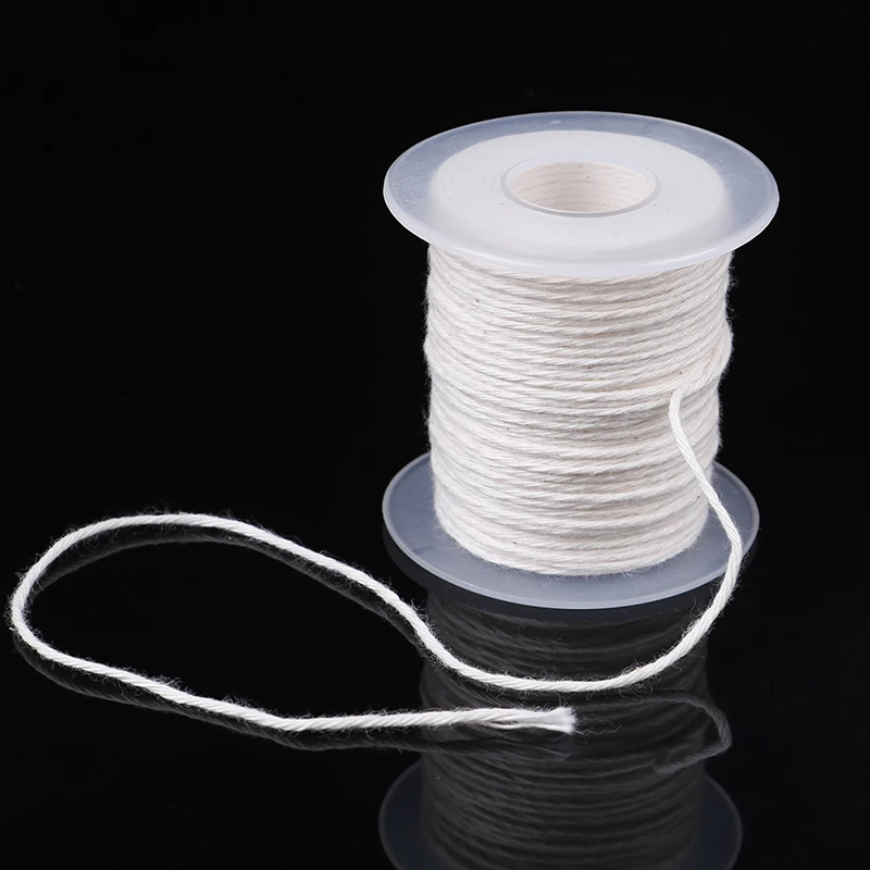 61m Cotton Braid Candle Wick Core Spool Non-smoke DIY Oil Lamps Candles Supplies 1 Pc | Дом и сад